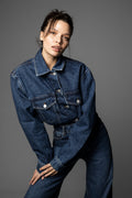 Dylan Denim Jacket - Washed Dark Blue
