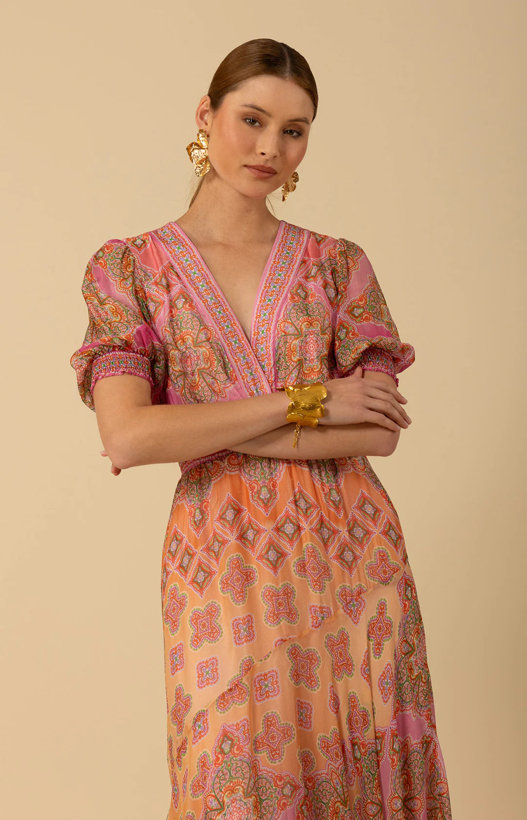 Malaya långklänning - rosa