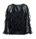 Ruffle Blouse - Black