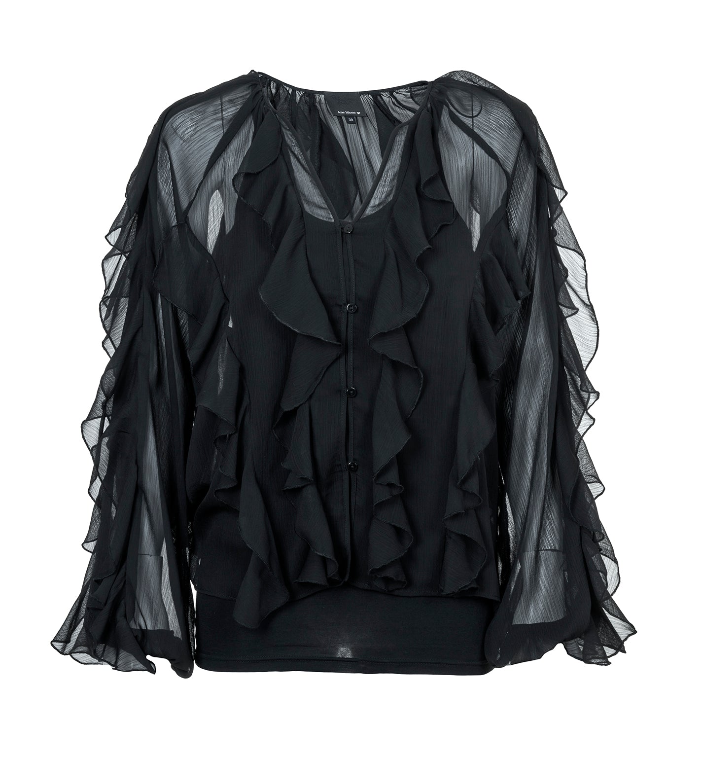 Ruffle Blouse - Black