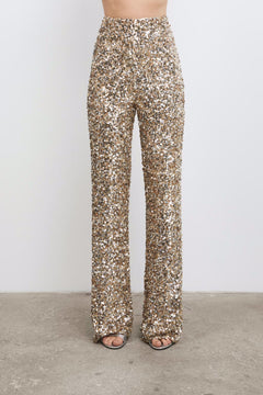 Dali Sequin Trouser - Champagne