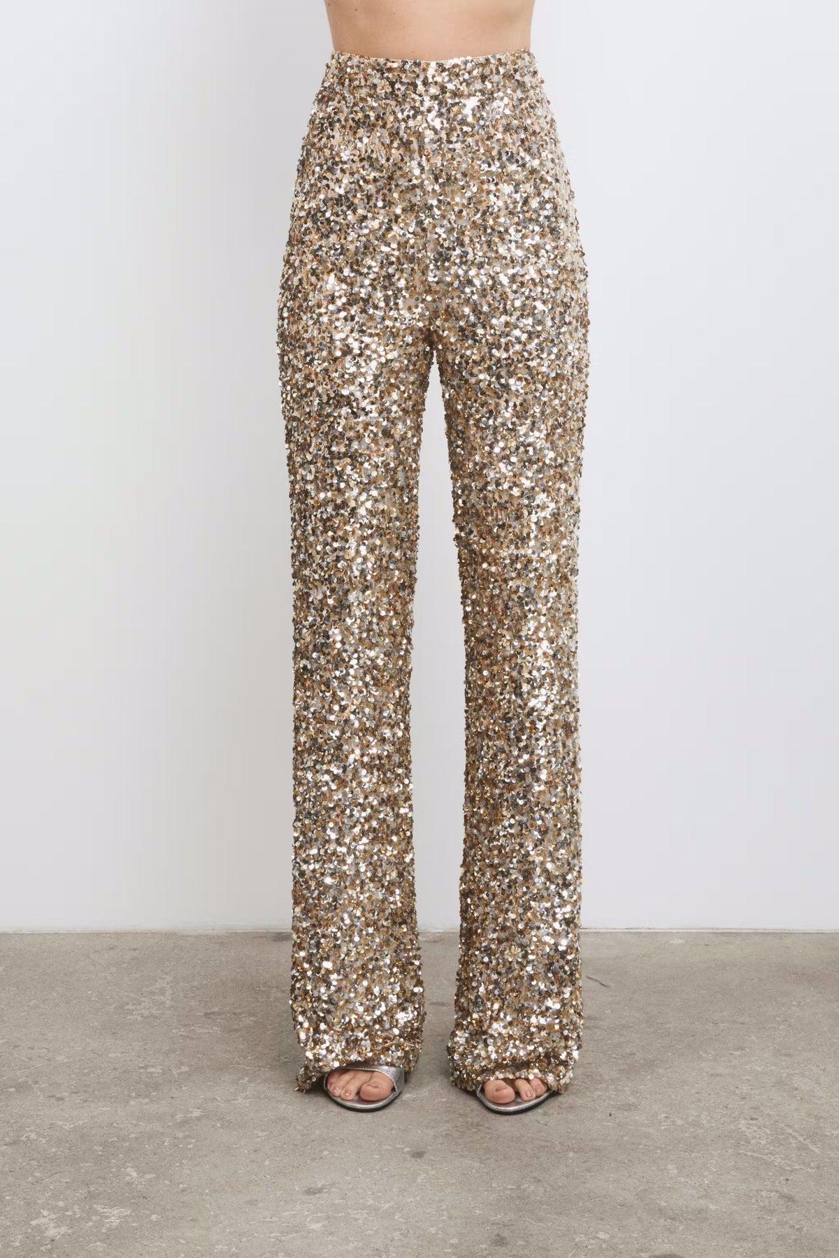 Dali Sequin Trouser - Champagne