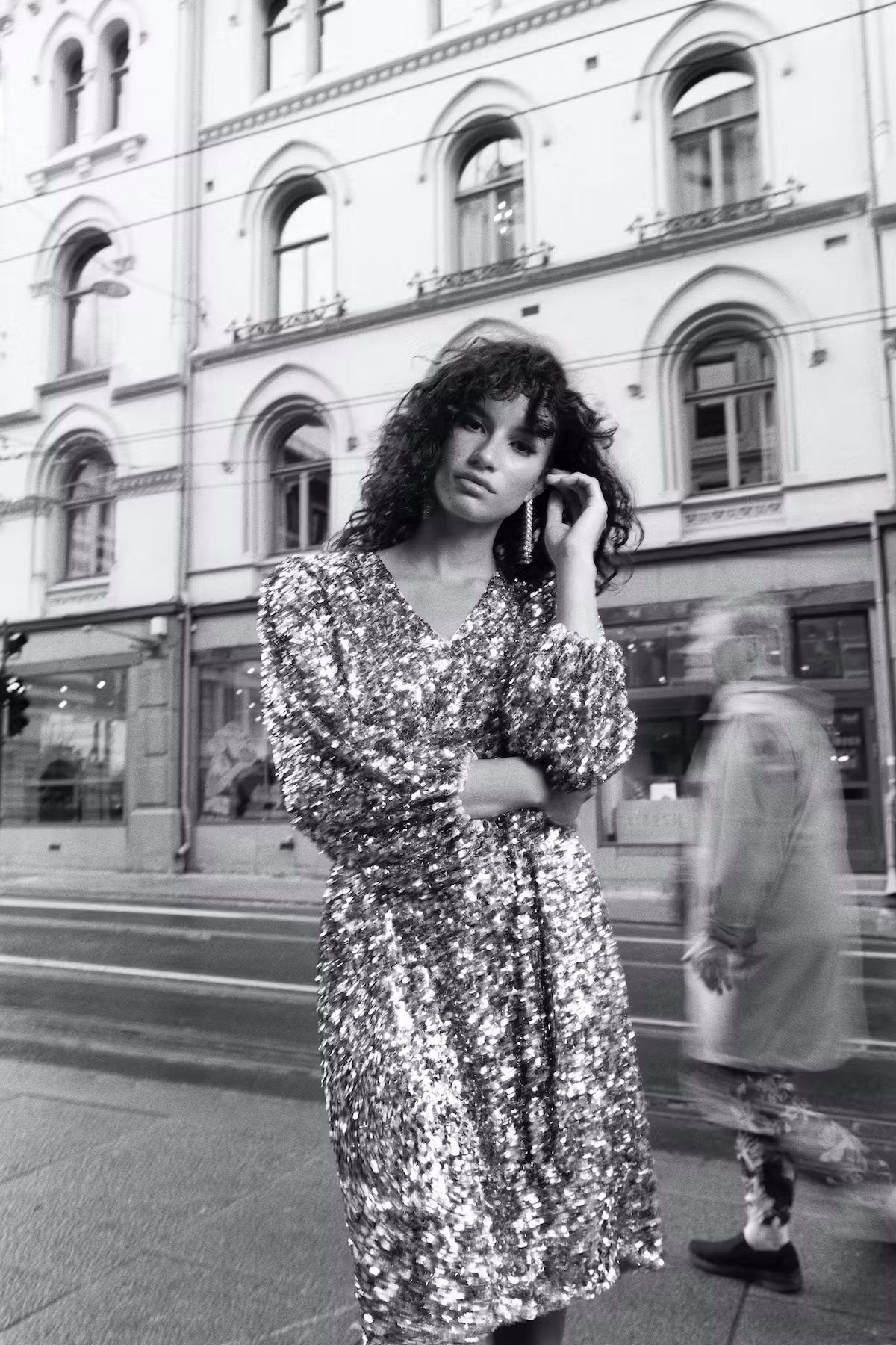 Bianca Sequin Dress - Champagne