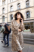Bianca Sequin Dress - Champagne
