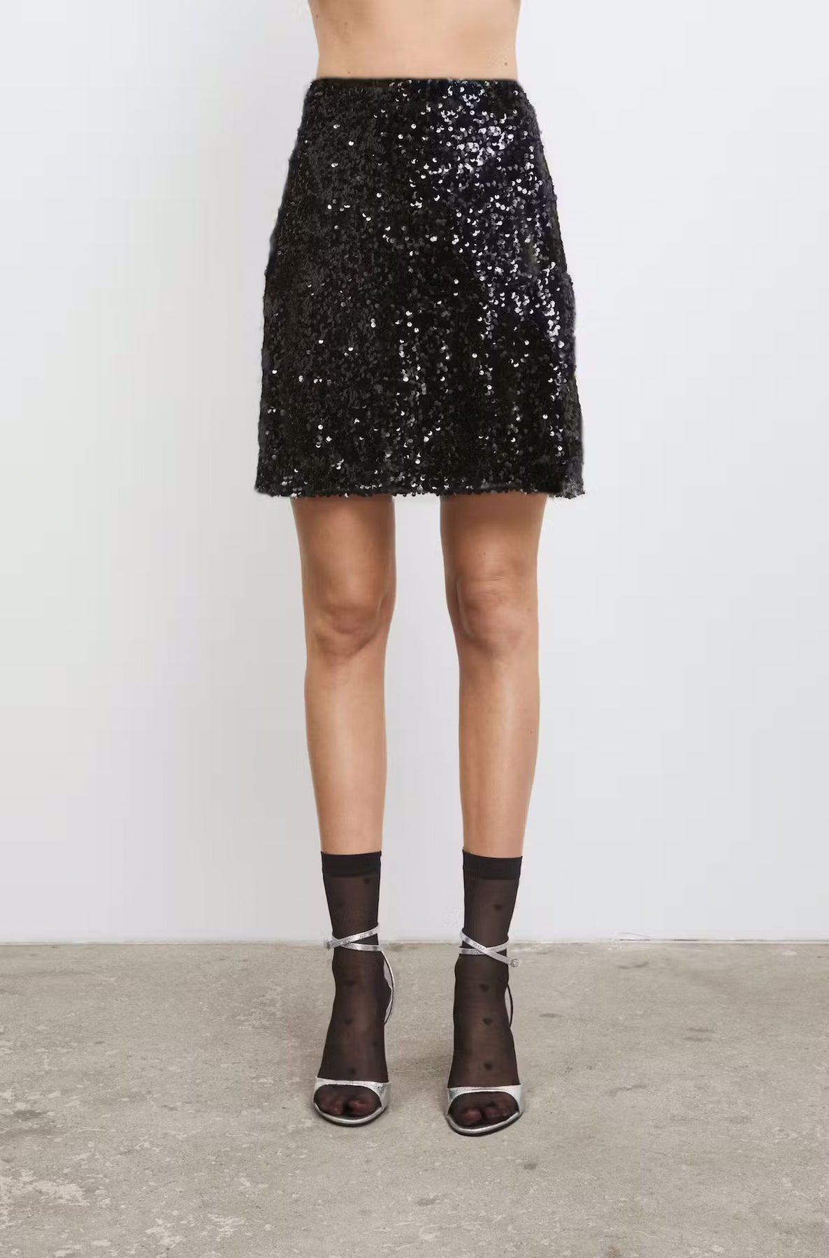 Jackson Sequin Skirt - Black