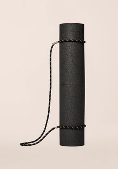 Braided Yoga Mat Carry Strap - Black/Beige