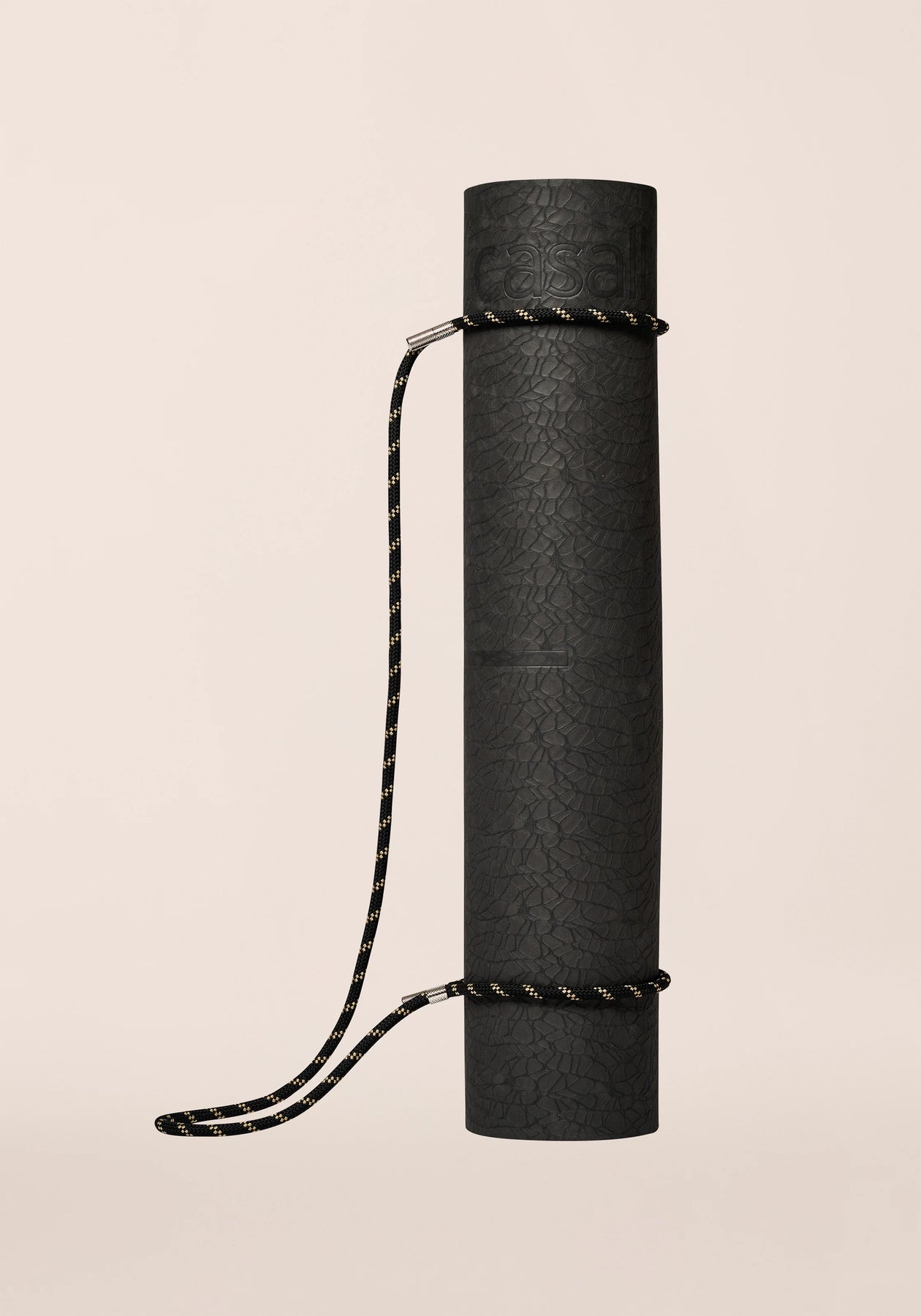 Flätad Bärrem för Yogamatta - Svart/Beige