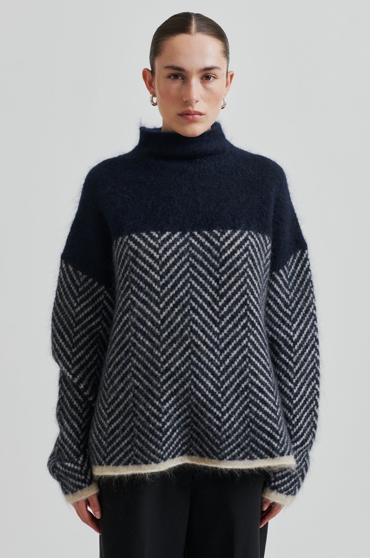 Herrin Knit T-Neck - Vulcan
