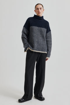 Herrin Knit T-Neck - Vulcan