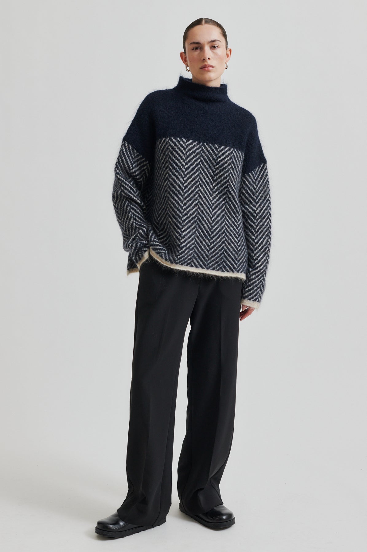 Herrin Knit T-Neck - Vulcan