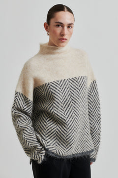Herrin Knit T-Neck - Volcanic Ash