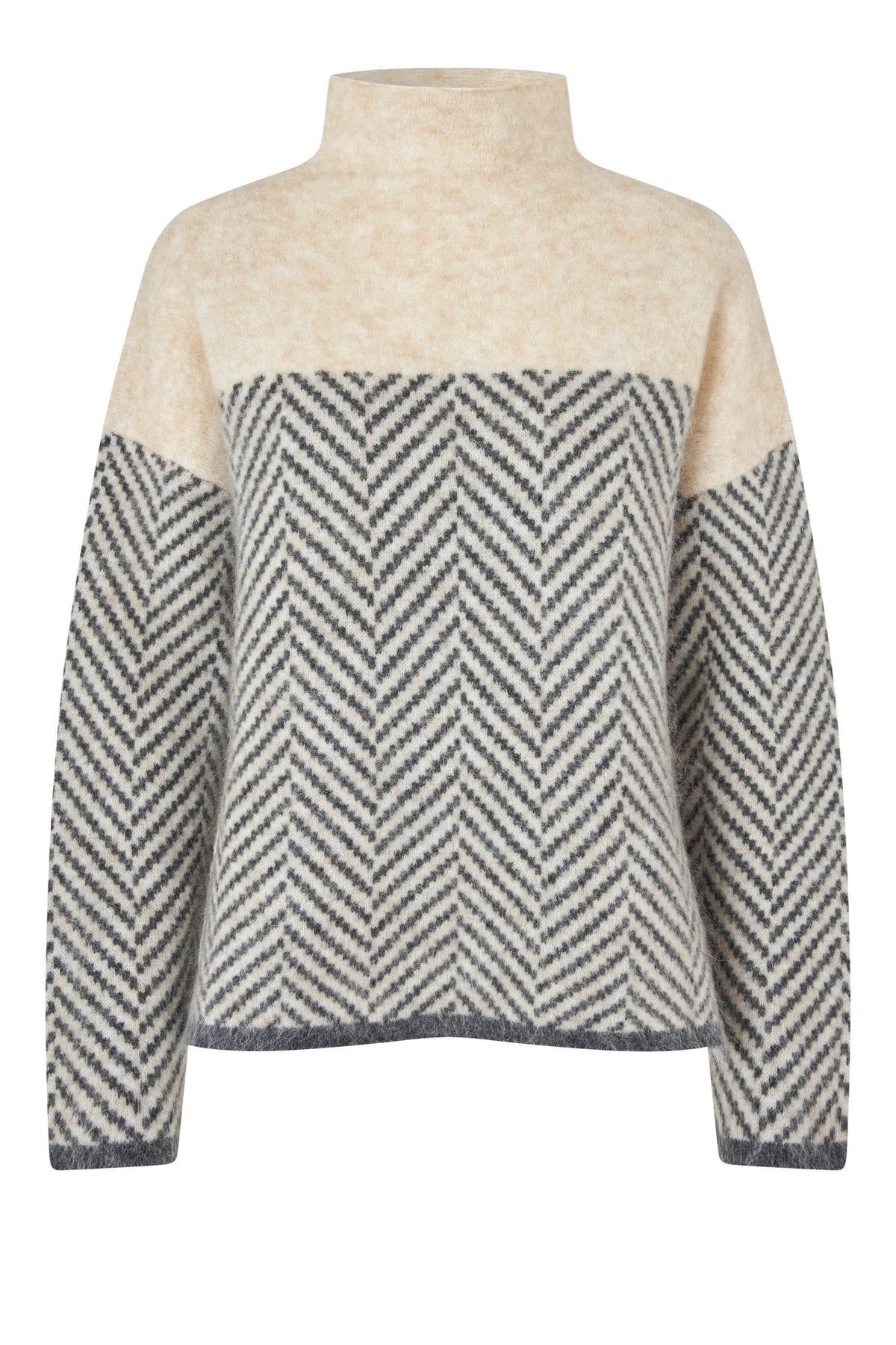 Herrin Knit T-Neck - Volcanic Ash