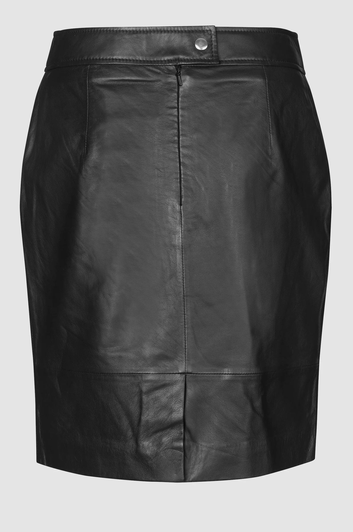 Francie Mini Leather Skirt - Black