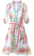 Alaiya Silk/Linen Dress S - Ivory