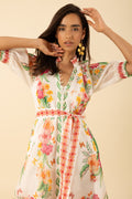 Alaiya Silk/Linen Dress S - Ivory