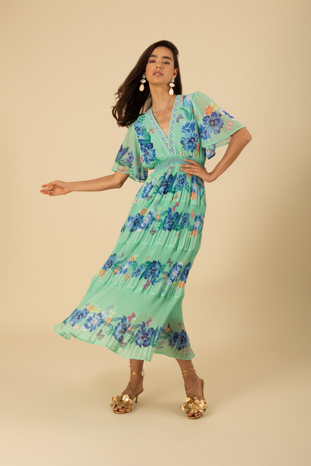 Angie Long Dress - Mint