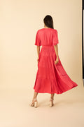 Angie Solid Dress Long - Rosa