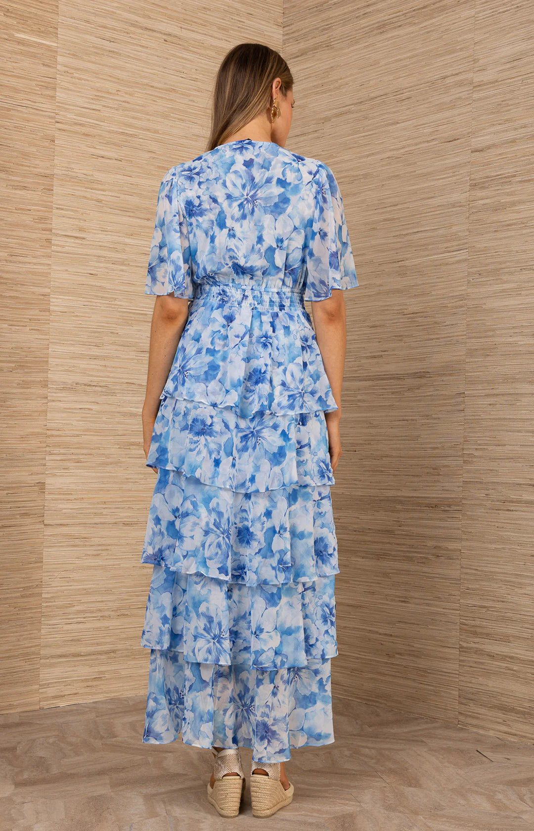 Kallie Dress W Tiered Skirt - Blå