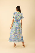 Katelyn Linen Dress Long - Blå
