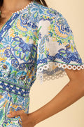 Katelyn Linen Dress Long - Blå