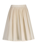 Ctn Pleated Skirt - Krämvit