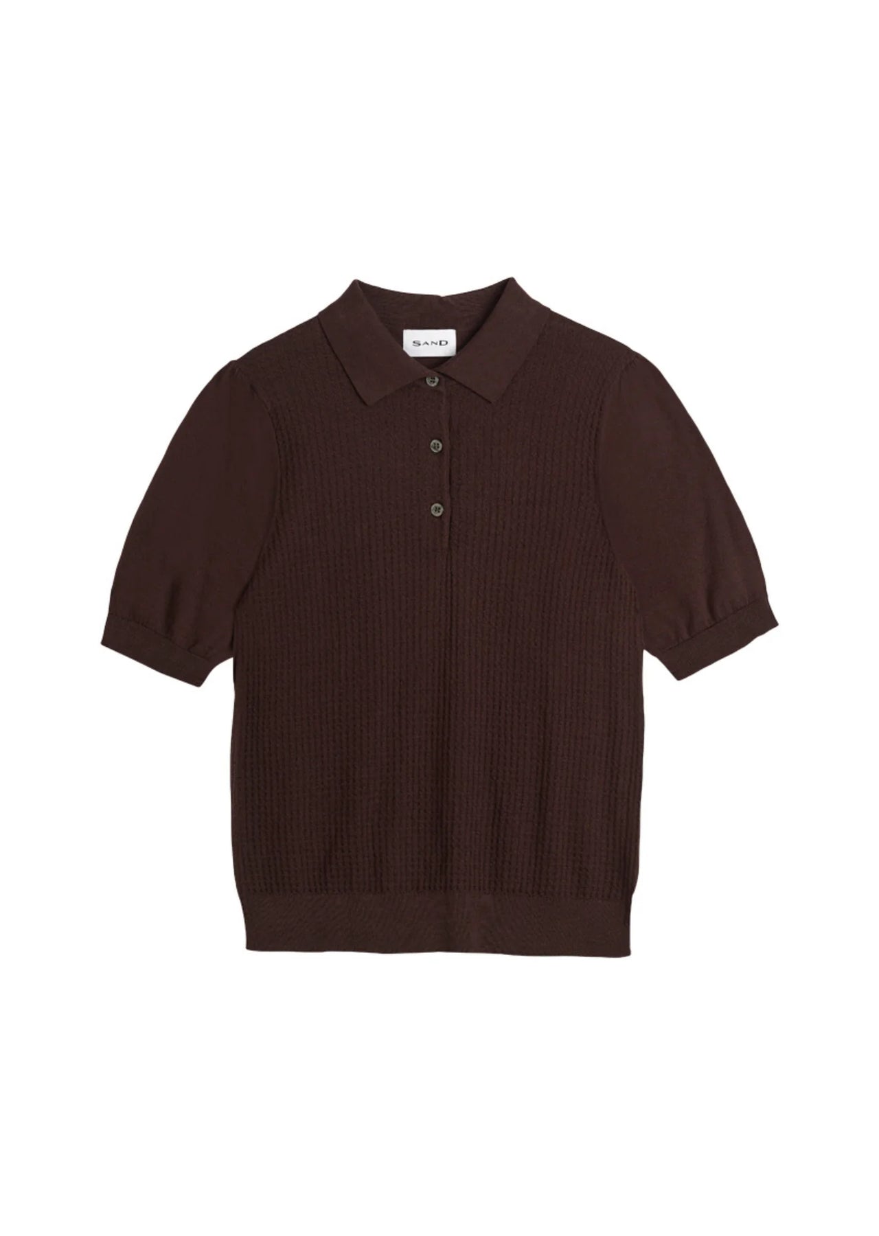 5445 Ww Retro Polo Puff - Mörkbrun