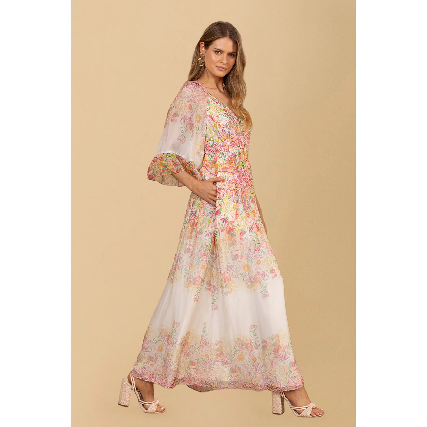 Celia Long Dress - Rosa