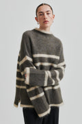 Ovalis Knit T-Neck - Chocolate Chip