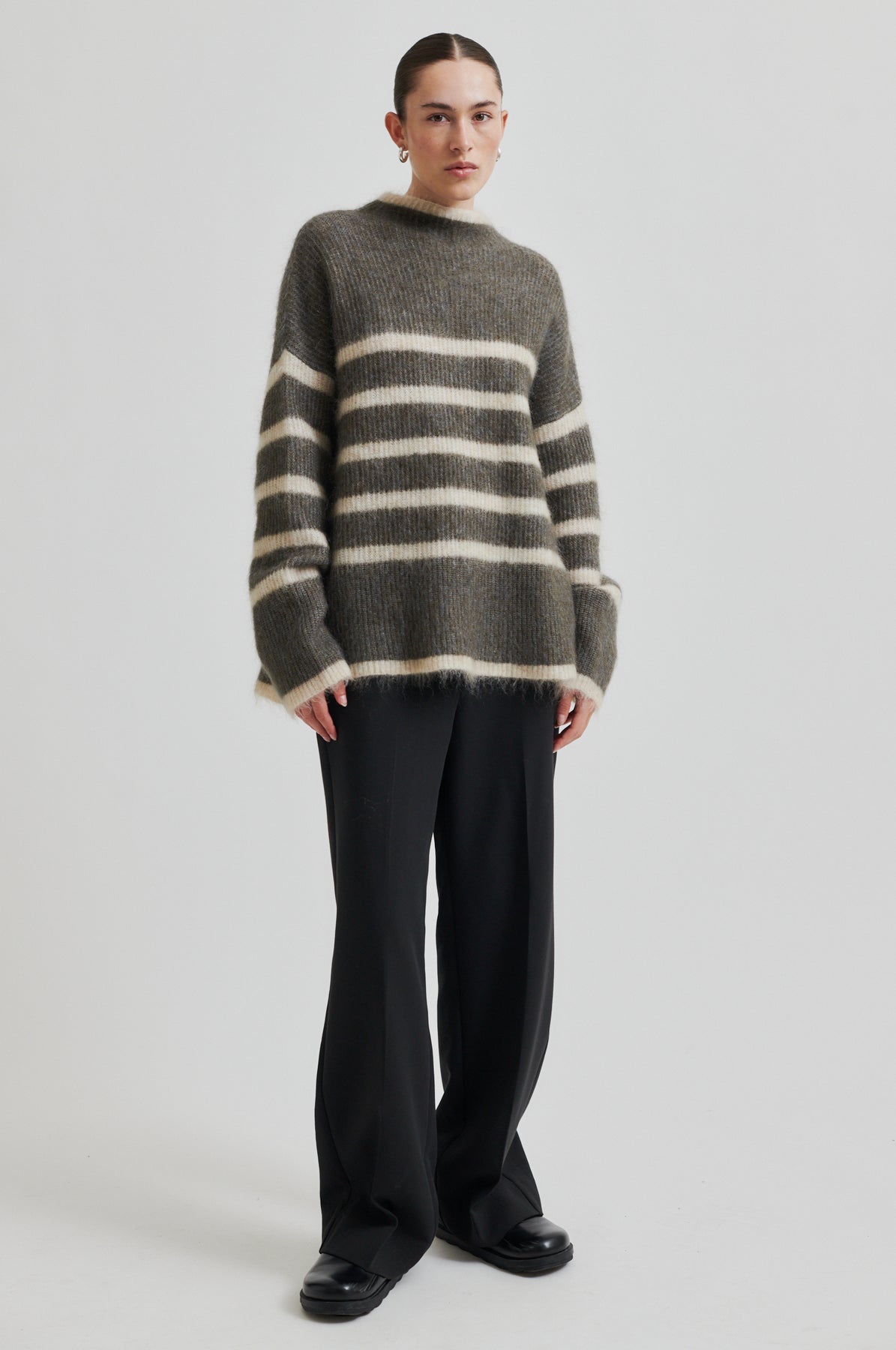Ovalis Knit T-Neck - Chocolate Chip