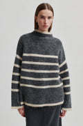 Ovalis Knit T-Neck - Volcanic Ash
