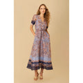 Hale Bob Aubrie Silk/Linen Longdress - Navy