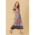 Hale Bob Aubrie Silk/Linen Longdress - Navy