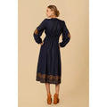Paulina Cotton Dress - Navy