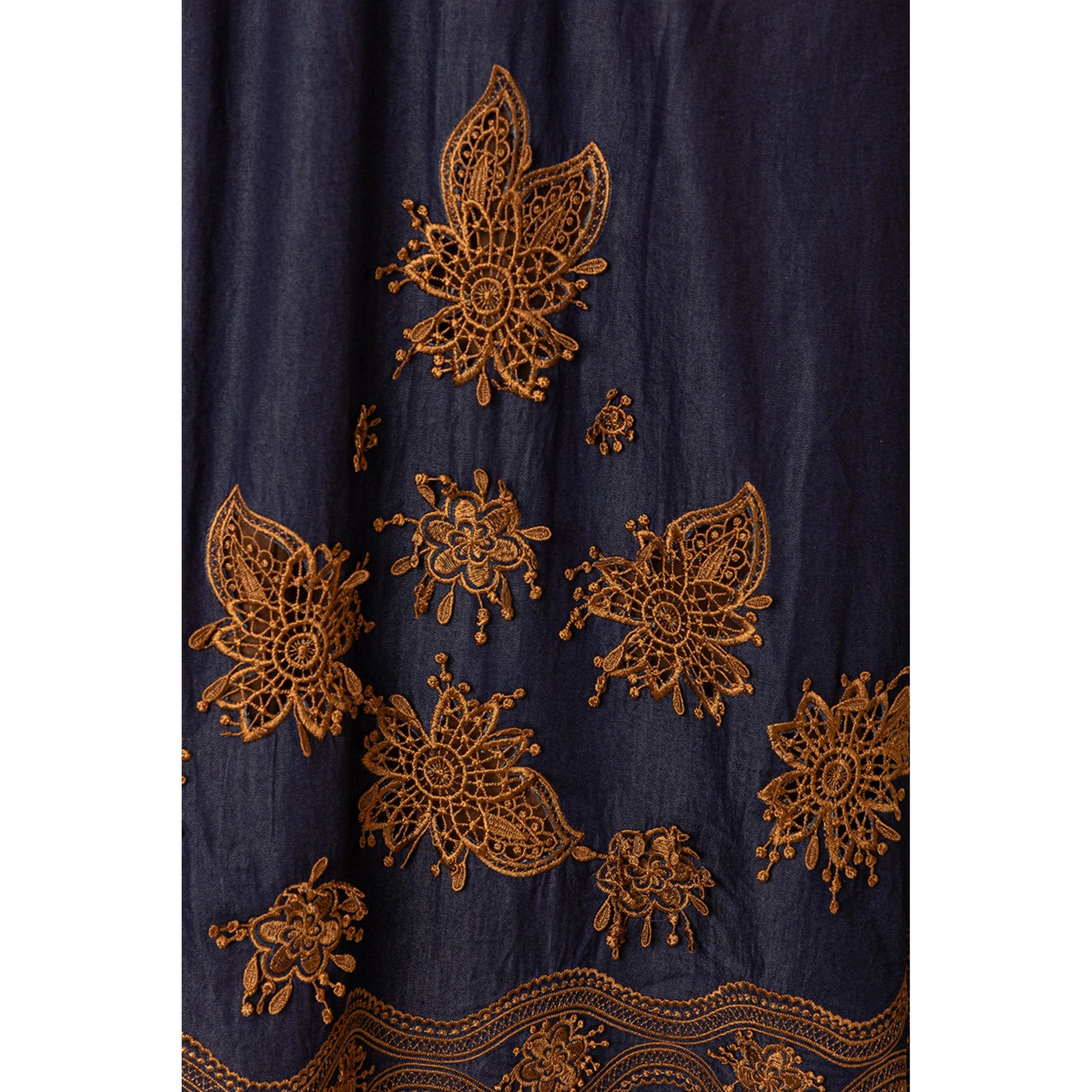 Paulina Cotton Dress - Navy