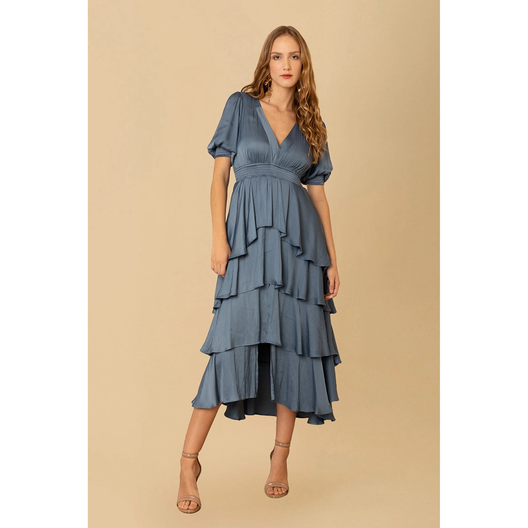 Milana Solid Dress - Slate