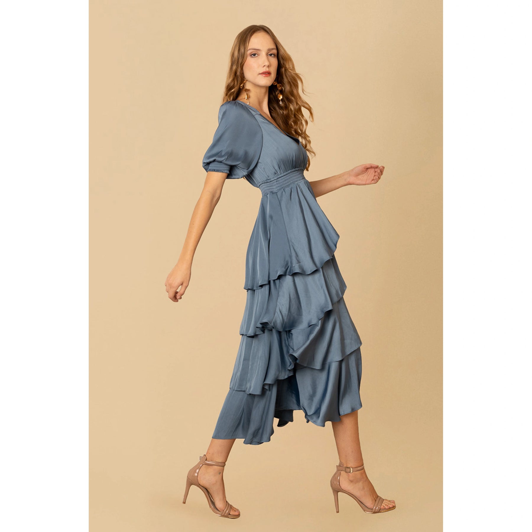 Milana Solid Dress - Slate