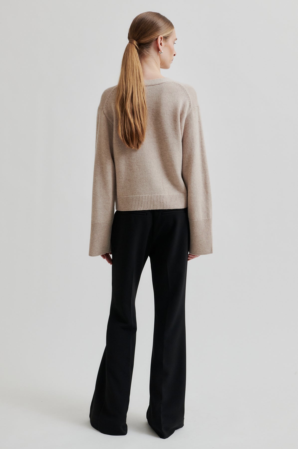 Fique Flared Trousers - Black