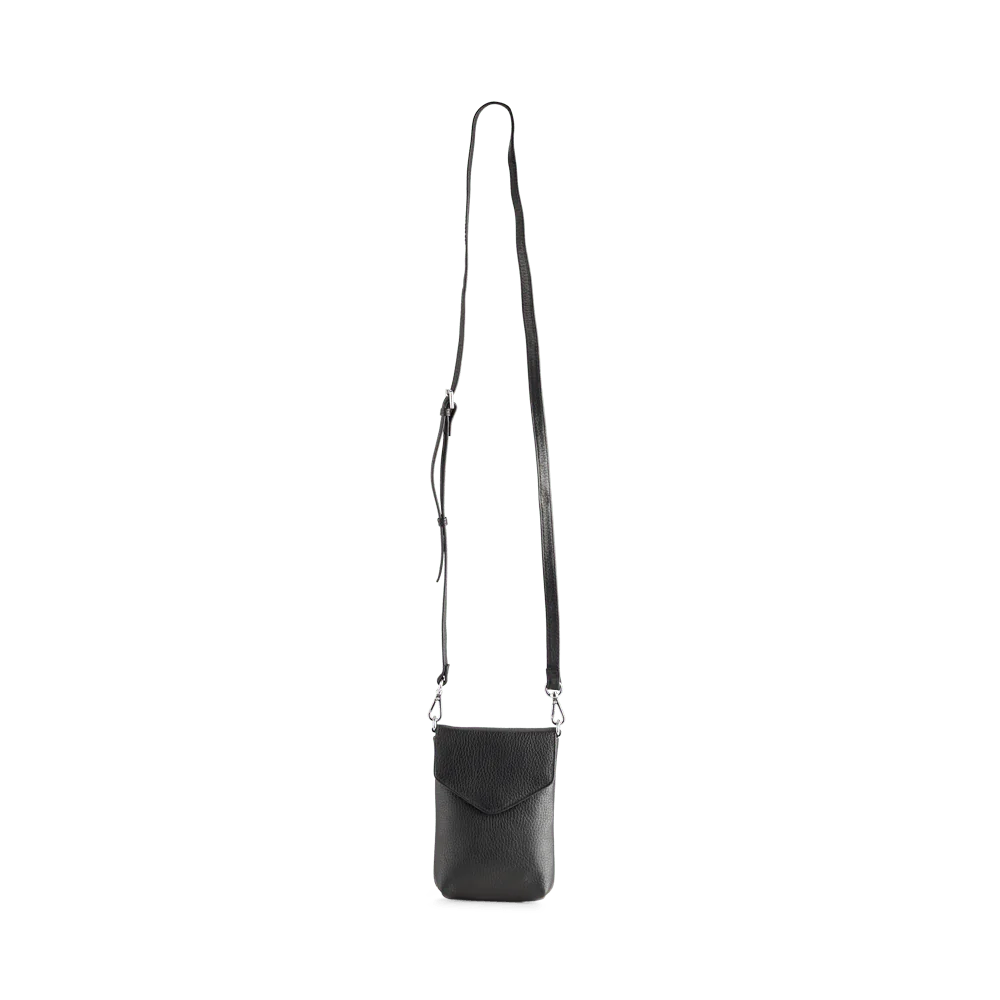 Carly Mobile Bag Grain - Black
