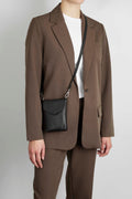 Carly Mobile Bag Grain - Black
