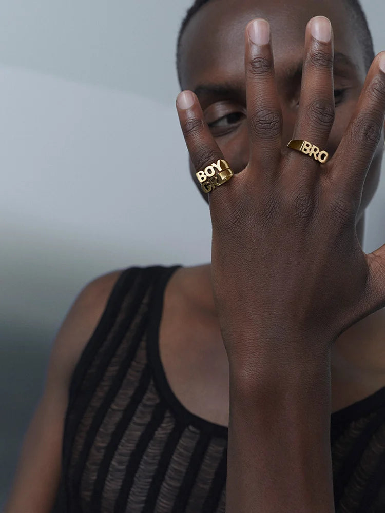 Maria Black Bro Ring - Guld