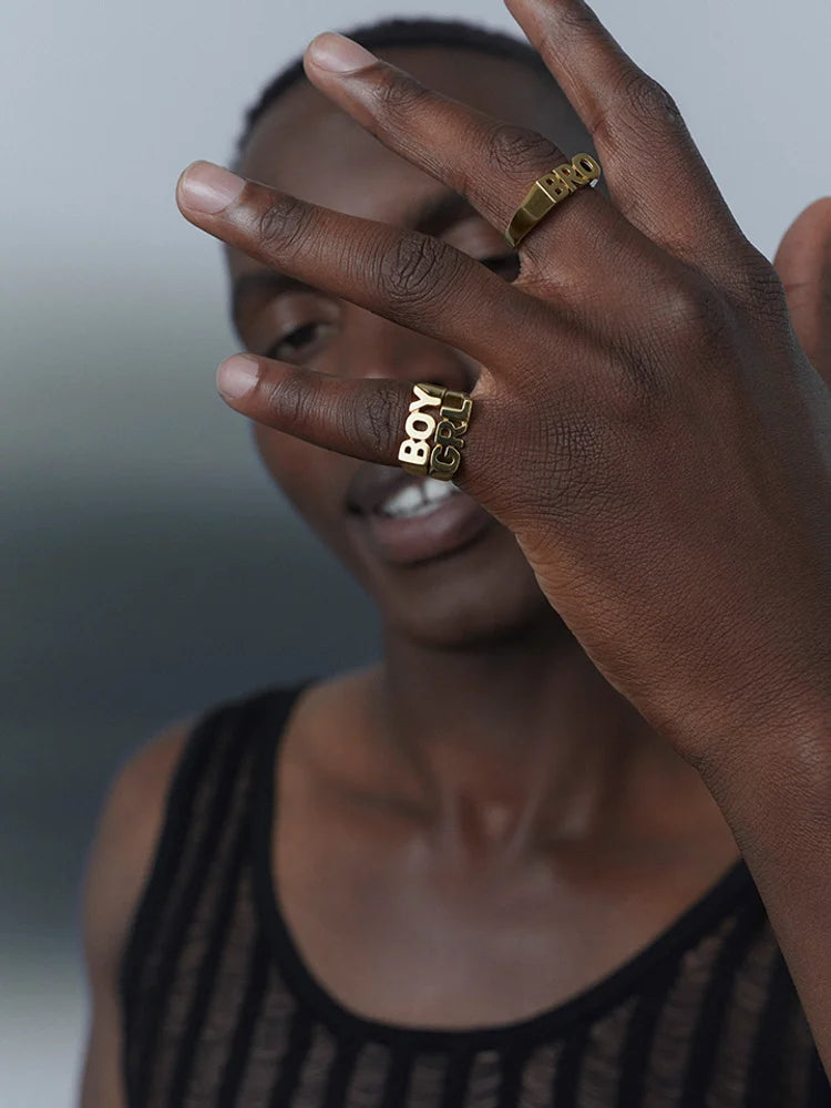 Maria Black Bro Ring - Guld