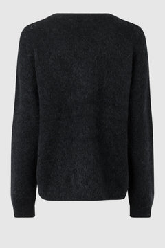 Brook Knit Oversize V-Neck - Black