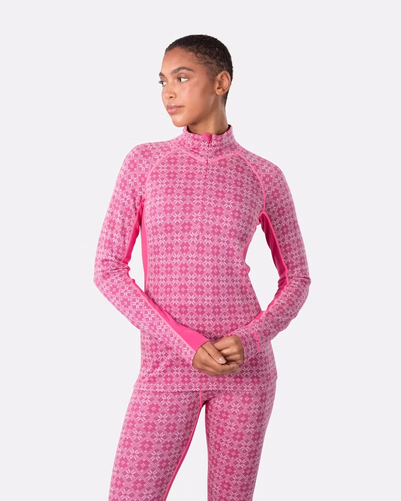 Rose Light Half Zip - Bright Pink
