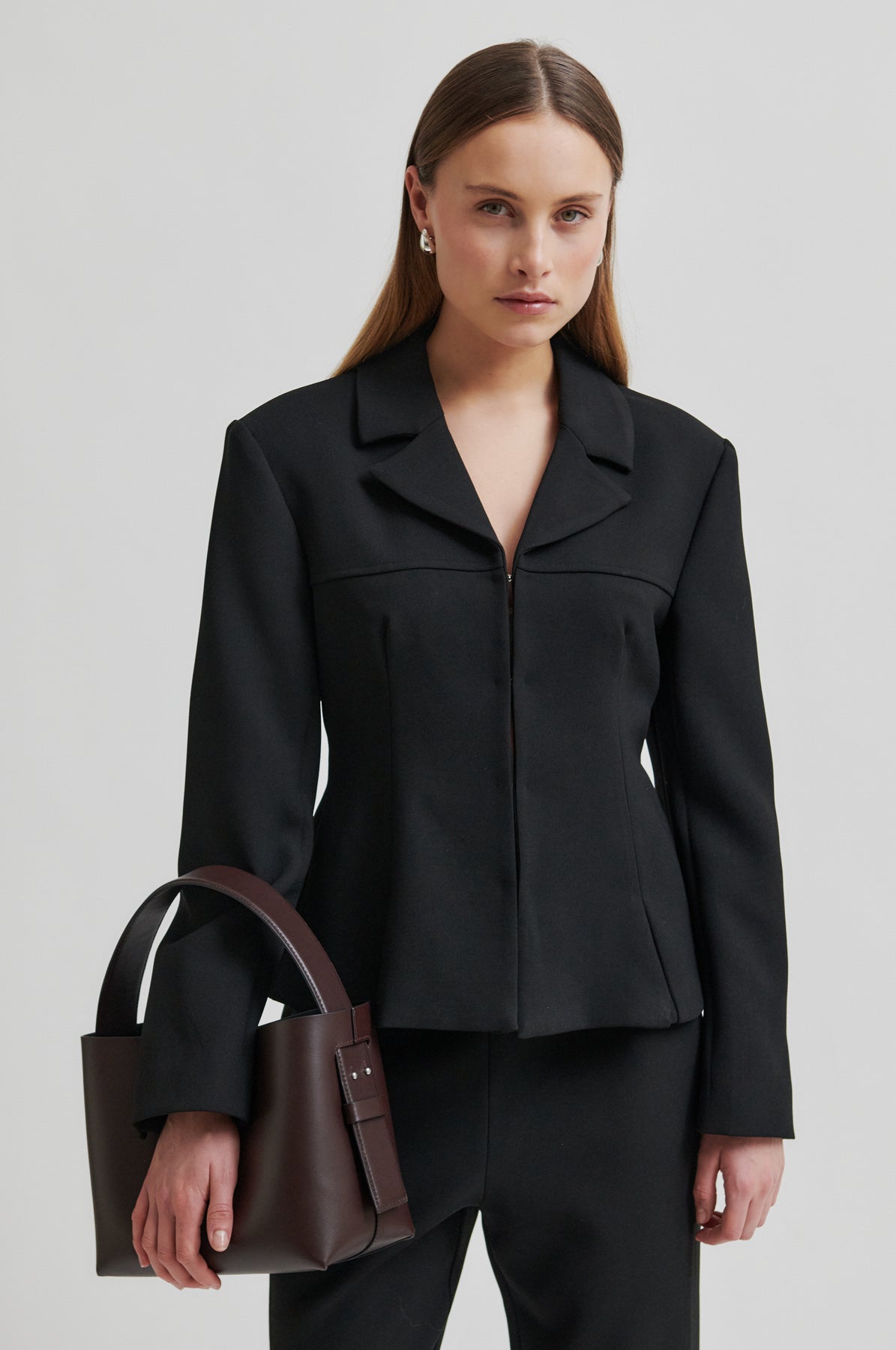 Leata Leather Bag - Chocolate Plum