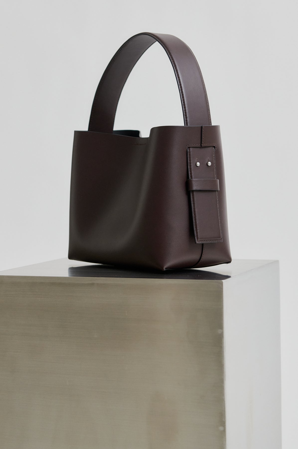 Leata Leather Bag - Chocolate Plum