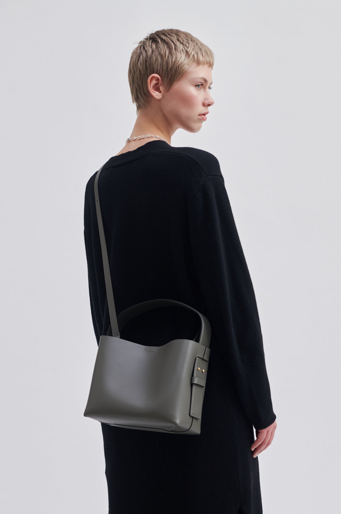 Leata Leather Bag - Bungee Cord