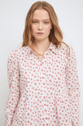 Comma Crepe Dress - White Berry Print