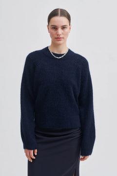 Brookline Knit New O-Neck - Eclipse