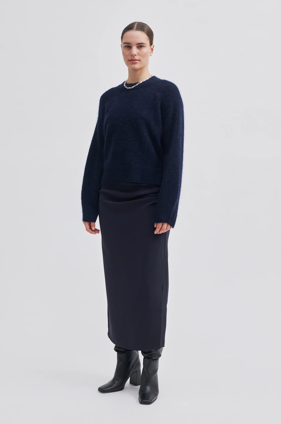 Brookline Knit New O-Neck - Eclipse