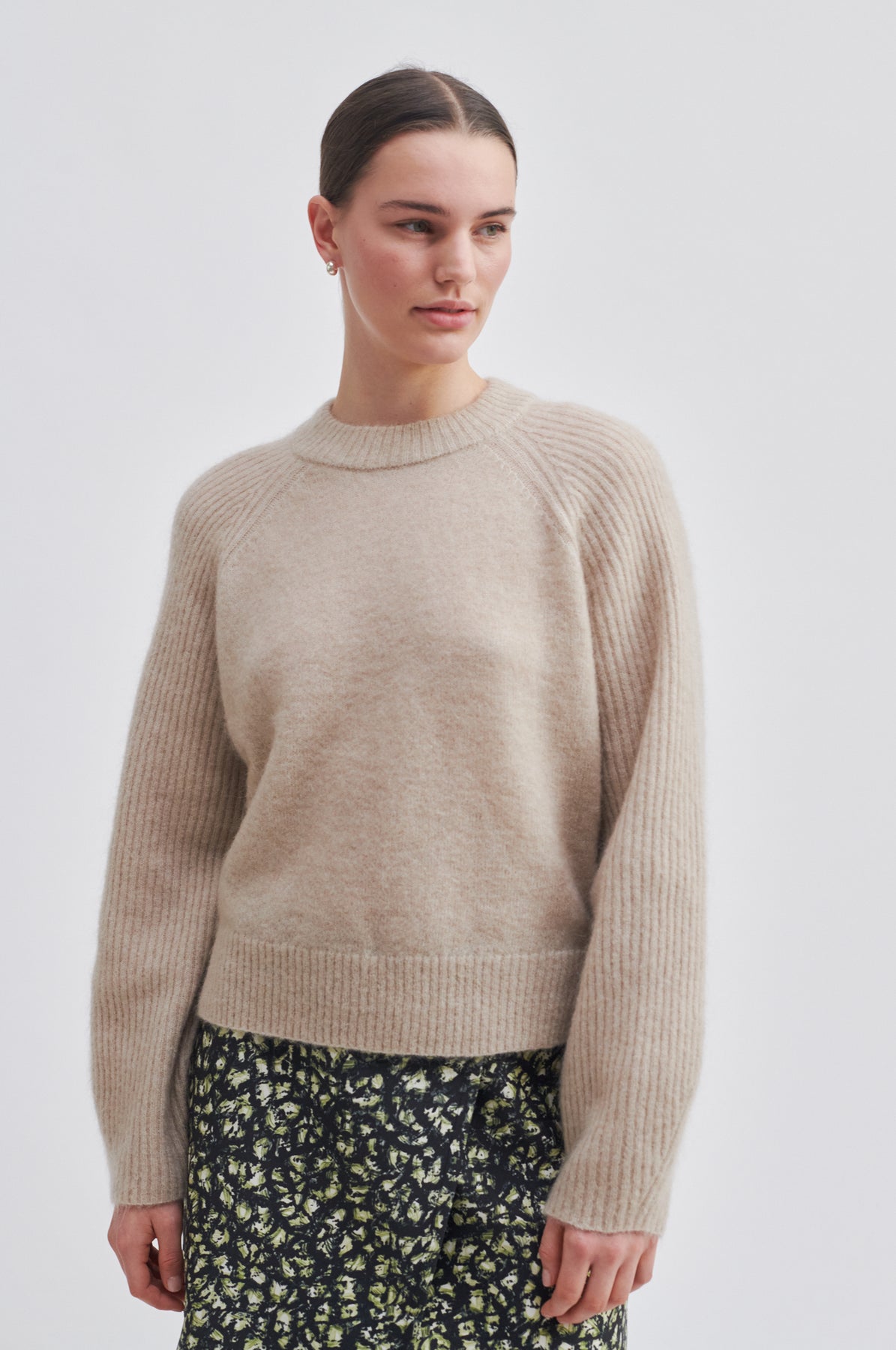 Brookline Knit New O-Neck - Oxford Tan